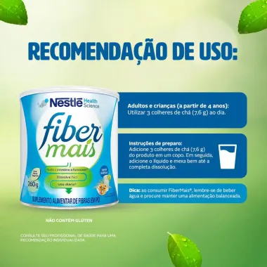 Fibras FiberMais Sem Sabor Suplemento Alimentar 260g