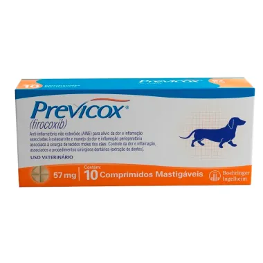 Previcox 57mg para C&atilde;es Uso Veterin&aacute;rio com 10 Comprimidos