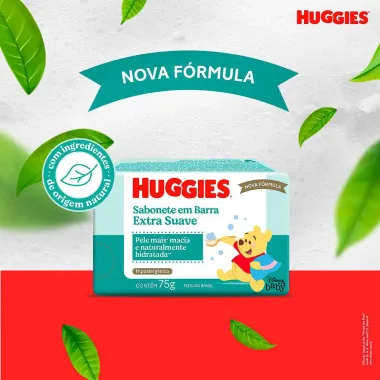 Sabonete Infantil em Barra Huggies Extra Suave 75g
