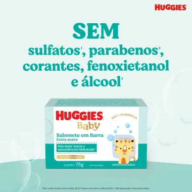Sabonete Infantil em Barra Huggies Extra Suave 75g