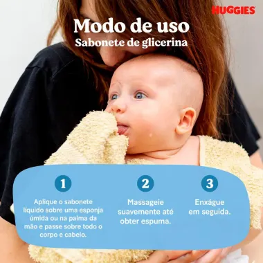 Sabonete L&iacute;quido Infantil Huggies Extra Suave 200ml
