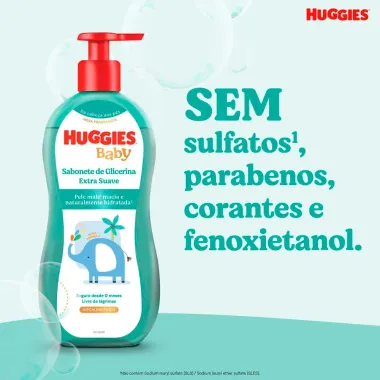 Sabonete L&iacute;quido Infantil Huggies Extra Suave 200ml