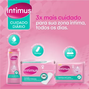 Lenços Umedecidos Intimus Defesas Naturais  16 lenços