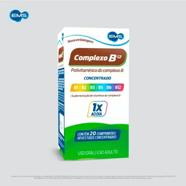 Complexo B Concentrado EMS com 20 Comprimidos Revestidos
