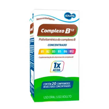 Complexo B Concentrado EMS com 20 Comprimidos Revestidos