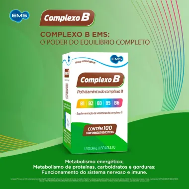Complexo B EMS com 100 Comprimidos