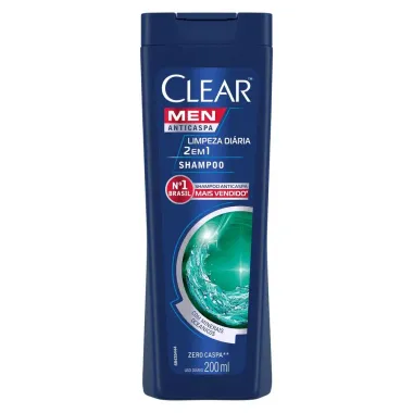 Shampoo Clear Men Limpeza Diária 2 em 1 200ml