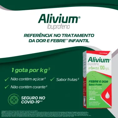 Alivium 100mg/ml Pedi&aacute;trico Gotas com 20ml