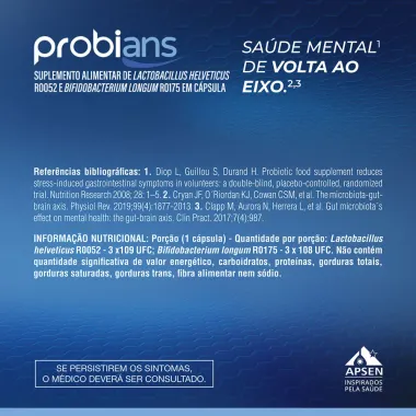 Probians Probiótico Suplemento Alimentar com 30 Cápsulas