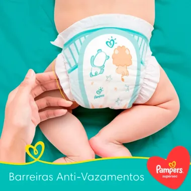 Fralda Pampers Supersec Tamanho XG Pacote Hiper 40 Unidades Descartáveis