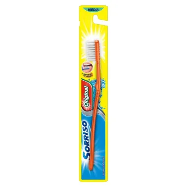 Escova Dental Sorriso Original M&eacute;dia Cores Sortidas com 1 Unidade