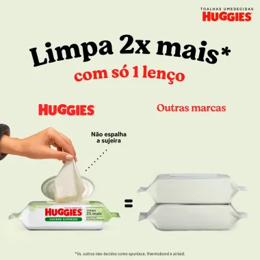 Len&ccedil;os Huggies Higiene Superior Limpam 2x Mais 48 Unidades
