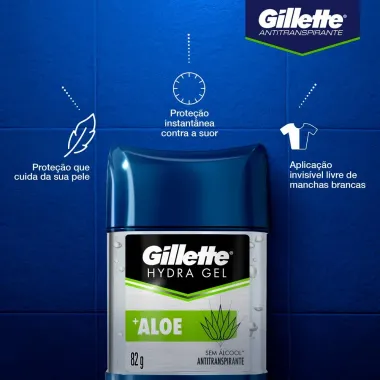 Desodorante Gel Antitranspirante Gillette Hydra Gel Aloe 82g