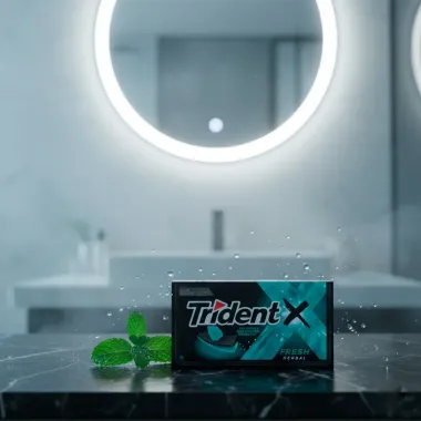 Chiclete Trident Fresh Herbal 8g com 5 Unidades