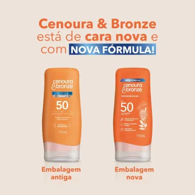 Protetor Solar Cenoura & Bronze FPS 50 Lo&ccedil;&atilde;o 110ml