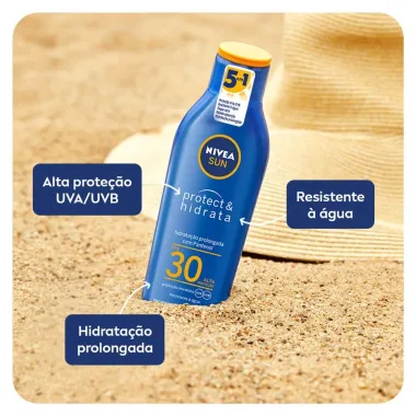 Protetor Solar Nivea Sun Protect & Hidrata FPS 30 Lo&ccedil;&atilde;o 125ml