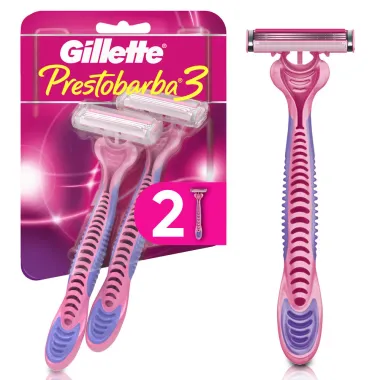 Aparelho de Depilação Gillette Prestobarba3 Descartável 2 Unidades