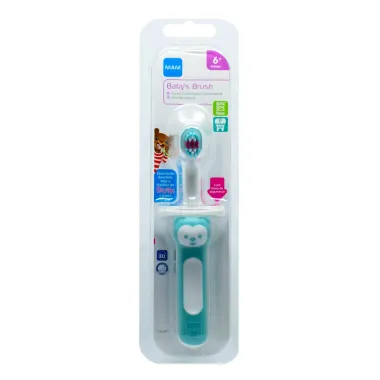 Escova Dental Infantil Mam First Brush 6+ Meses Extra Macia Imagem