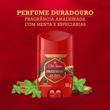 Desodorante Old Spice Amadeirado Stick Antitranspirante 50g