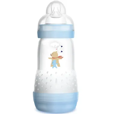 Mamadeira Mam First Bottle Bico Silicone Ortodôntico Desenhos Sortidos 260ml 2+ Meses Boys Ref:4663