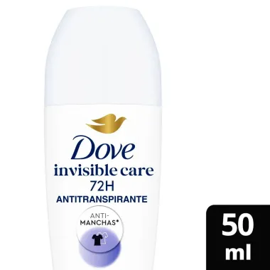 Desodorante Dove Invisible Care Roll-on Antitranspirante Violeta e Frésia Branca 50ml