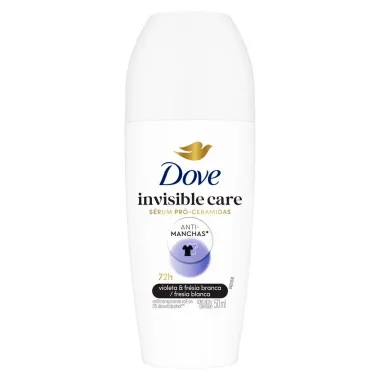 Desodorante Dove Invisible Care Roll-on Antitranspirante Violeta e Frésia Branca 50ml