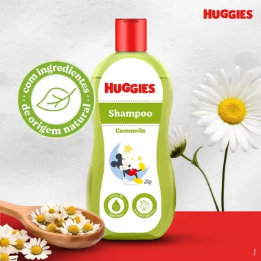 Shampoo Huggies Camomila Seguro para Recém-Nascidos 200ml