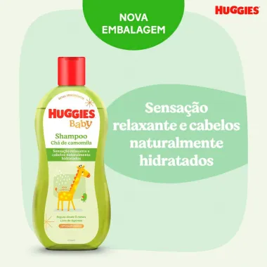 Shampoo Huggies Camomila Seguro para Rec&eacute;m-Nascidos 200ml