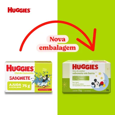 Sabonete em Barra Huggies Hora de Sonhar para bebê 75g