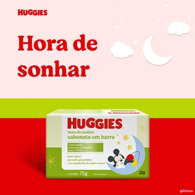 Sabonete em Barra Huggies Hora de Sonhar para bebê 75g