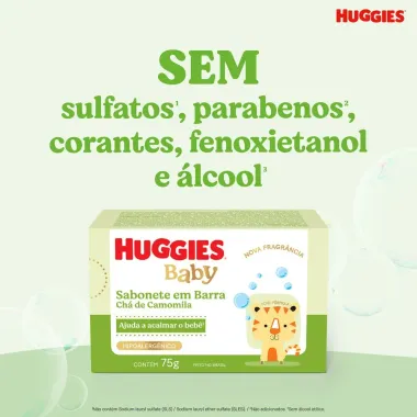 Sabonete em Barra Huggies Hora de Sonhar para beb&ecirc; 75g