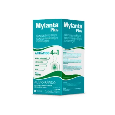 Mylanta Plus Suspens&atilde;o Sabor Menta 240ml