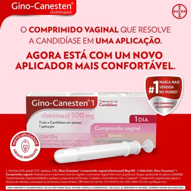 Gino-Canesten 1 Comprimido Vaginal com 1 Unidade + Aplicador