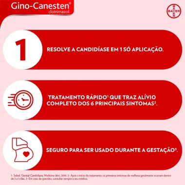 Gino-Canesten 1 Comprimido Vaginal com 1 Unidade + Aplicador