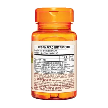 Vitamina C 1000mg Sundown Naturals com 30 Comprimidos