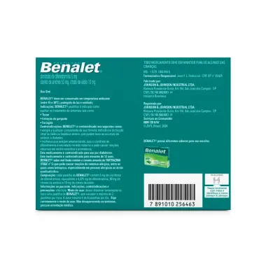 Benalet Pastilhas Sabor Mel e Limão com 12 Unidades