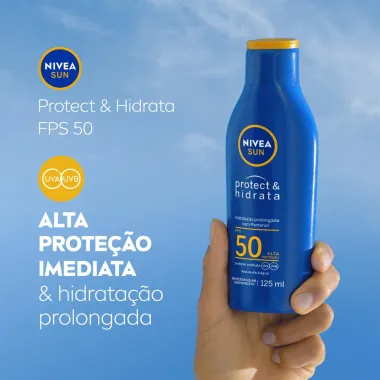 Protetor Solar Nivea Sun Protect & Hidrata FPS 50 Lo&ccedil;&atilde;o 125ml