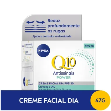 NIVEA Creme Facial Antissinais Q10 Power Dia FPS 30 Pele Mista a Oleosa 50g