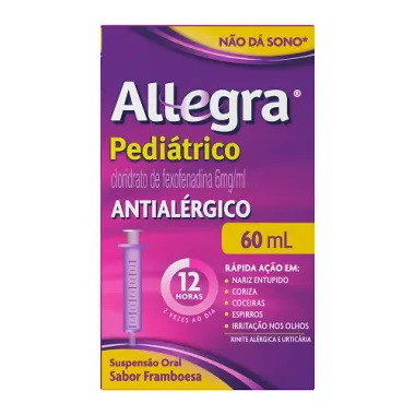 Allegra Pediátrico 6mg/ml Antialérgico Infantil Suspensão Oral 60ml