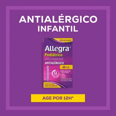 Allegra Pediátrico 6mg/ml Antialérgico Infantil Suspensão Oral 60ml