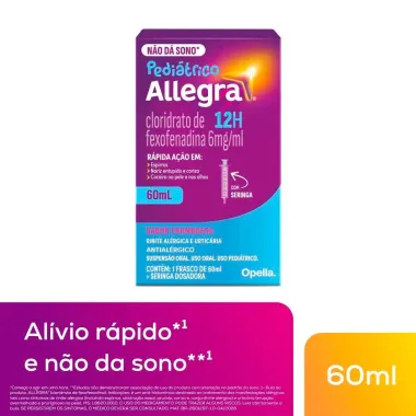 Allegra Pedi&aacute;trico 6mg/ml Antial&eacute;rgico Infantil Suspens&atilde;o Oral 60ml