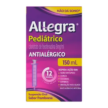 Allegra Pediátrico 6mg/ml Antialérgico Infantil Suspensão Oral com 150ml