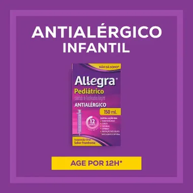 Allegra Pediátrico 6mg/ml Antialérgico Infantil Suspensão Oral com 150ml