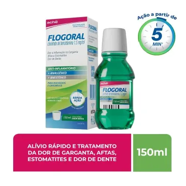 Flogoral Colut&oacute;rio Sabor Menta com 150ml