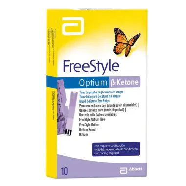 FreeStyle Optium Cetona Tira Teste com 10 Unidades