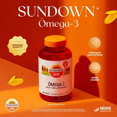 Sundown Ômega 3 1.000mg Suplemento Alimentar 180 Cápsulas