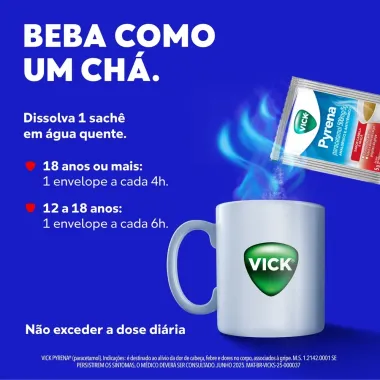 Vick Pyrena Sabor Canela e Ma&ccedil;&atilde; Envelope 5g