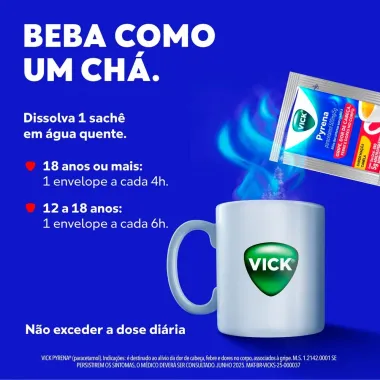 Vick Pyrena Sabor Canela e Ma&ccedil;&atilde; Envelope 5g