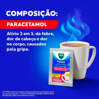 Vick Pyrena Sabor Canela e Ma&ccedil;&atilde; Envelope 5g