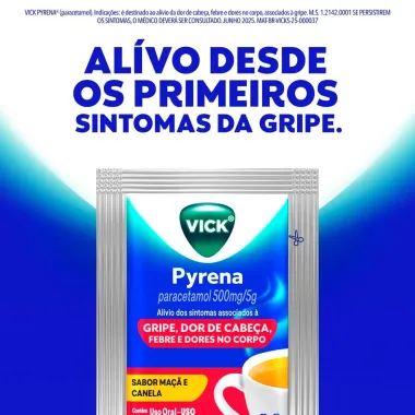 Vick Pyrena Sabor Canela e Ma&ccedil;&atilde; Envelope 5g